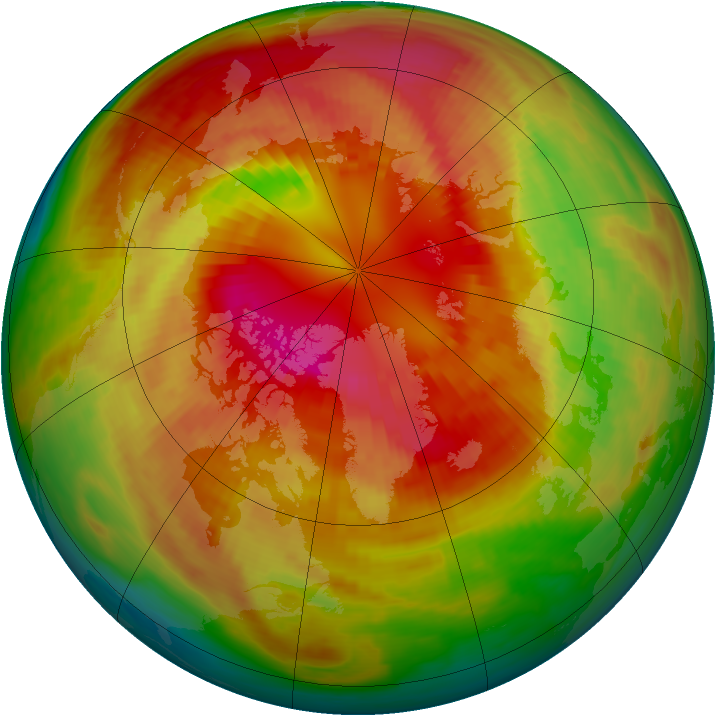 Arctic ozone map for 04 March 1981